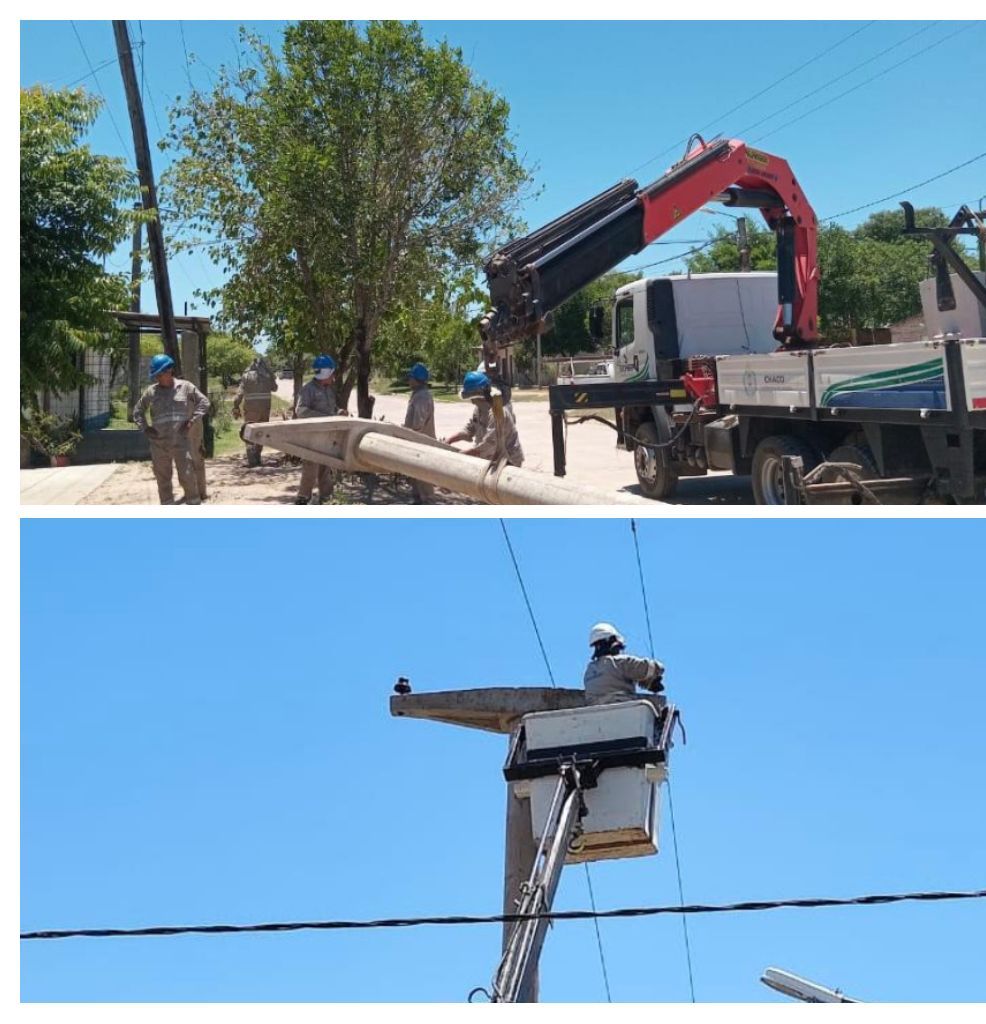 Colonia elisa.trabajos de SECHEEP para mejorar el suministro eléctrico en la zona rural 