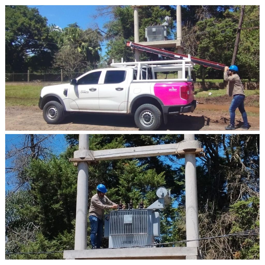Secheep continúa con obras para mejorar el servicio eléctrico en la zona norte de resistencia 