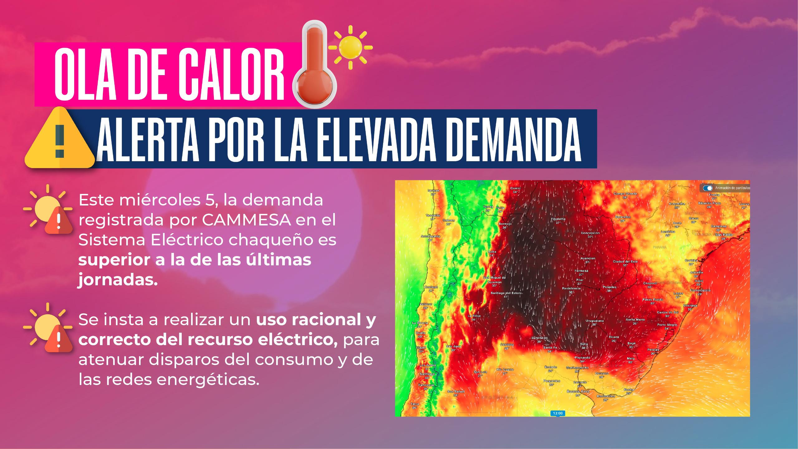 Ola de calor: SECHEEP en alerta ,ante la elevada demanda energética 