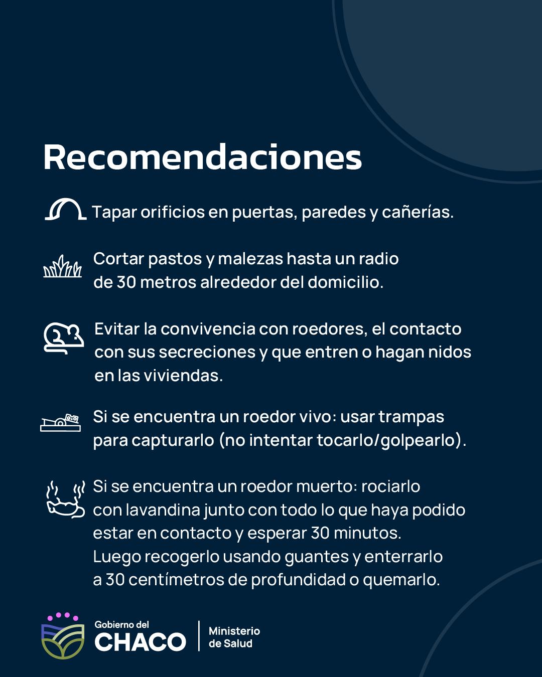 RECOMENDACIONES PARA LA PREVENCIÓN DEL HANTAVIRUS