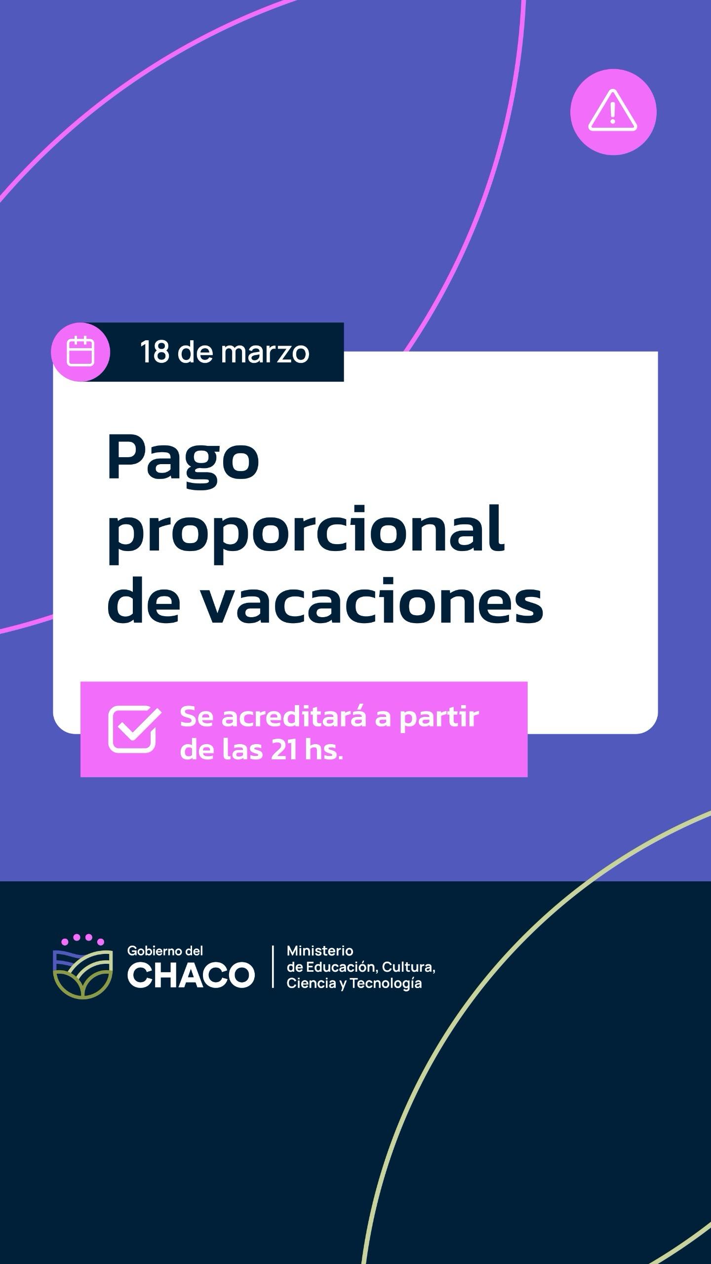 *EL GOBIERNO PAGA PROPORCIONAL DE VACACIONES A DOCENTES INTERINOS Y SUPLENTES*  