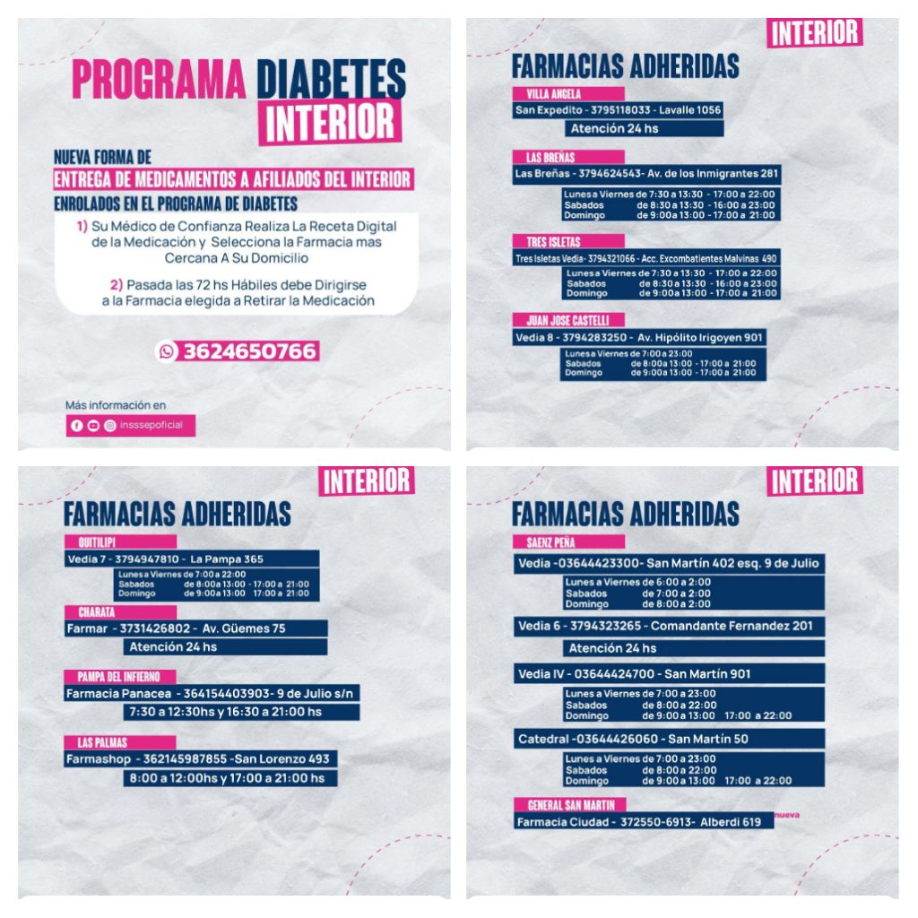 🗣️ INSSSEP INFORMA:   ⚕️💊 Sistema de dispensación de medicamentos para pacientes diabéticos en el interior provincial: