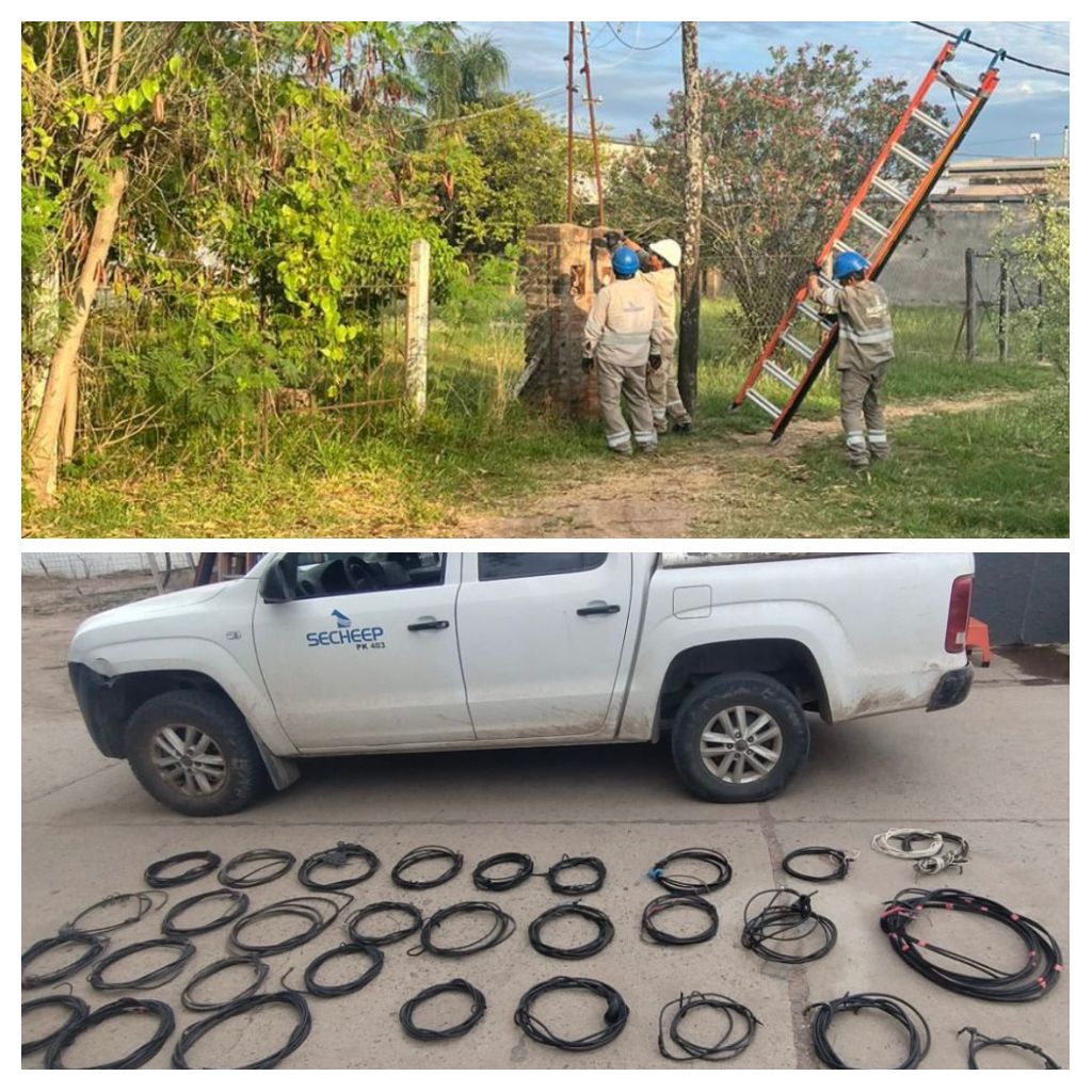 *OPERATIVO CONTRA EL FRAUDE ELECTRICO EN CASTELLI:SECUESTRAN CABLEADO ILEGAL*