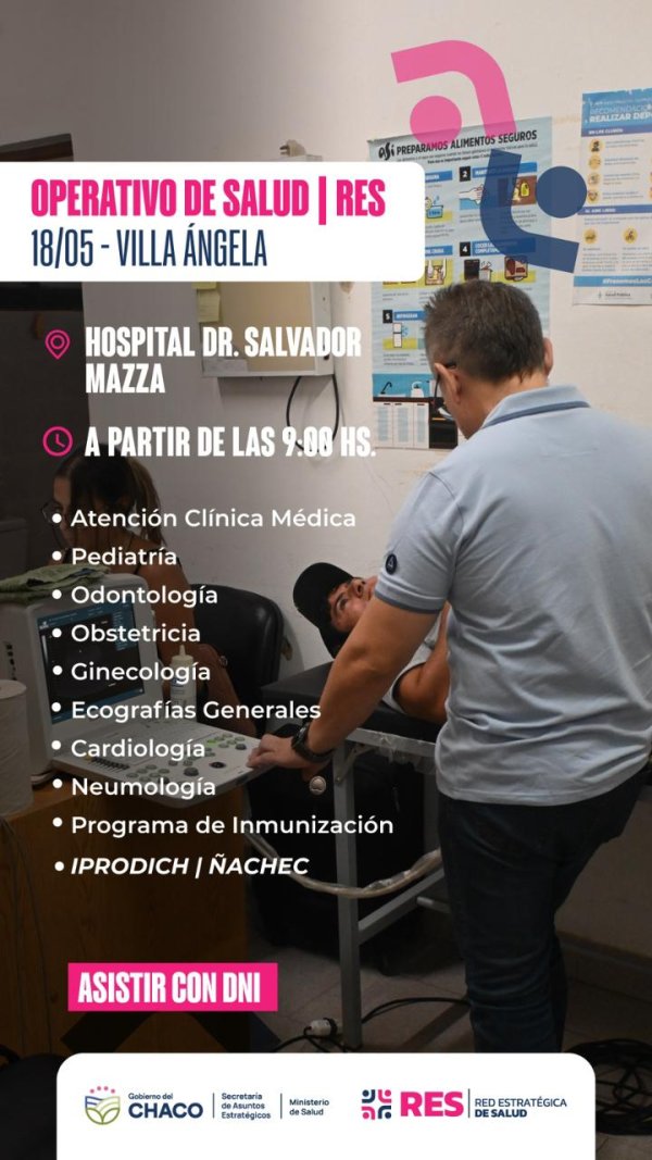 *VILLA &Aacute;NGELA: ESTE LUNES 18 SE REALIZAR&Aacute; UN NUEVO OPERATIVO DE LA RED ESTRAT&Eacute;GICA DE SALUD (RES)*