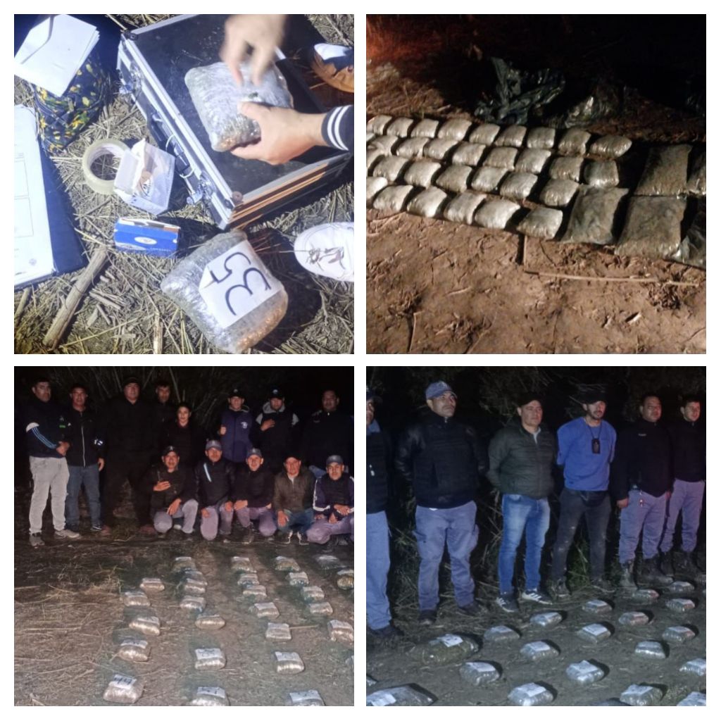 GOLPE AL NARCOTRÁFICO ENFRENTAMIENTO Y SECUESTRO: CASI 49 KILOS DE MARIHUANA FUERON INCAUTADOS EN VILLA RÍO BERMEJITO