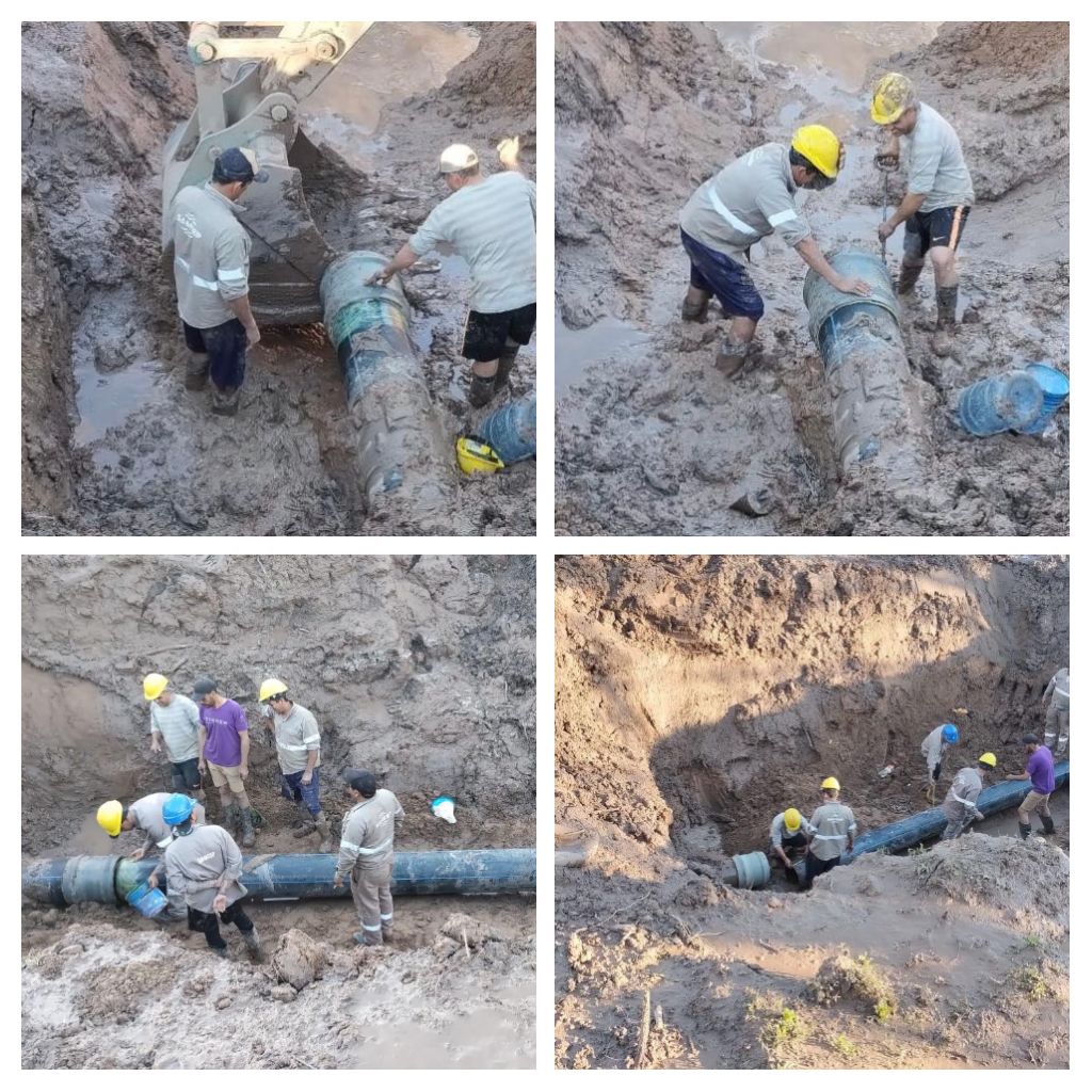 PRESIDENCIA ROCA: SAMEEP FINALIZÓ LA REPARACIÓN DE UN TRAMO DEL ACUEDUCTO DE LAS SIETE LOCALIDADES