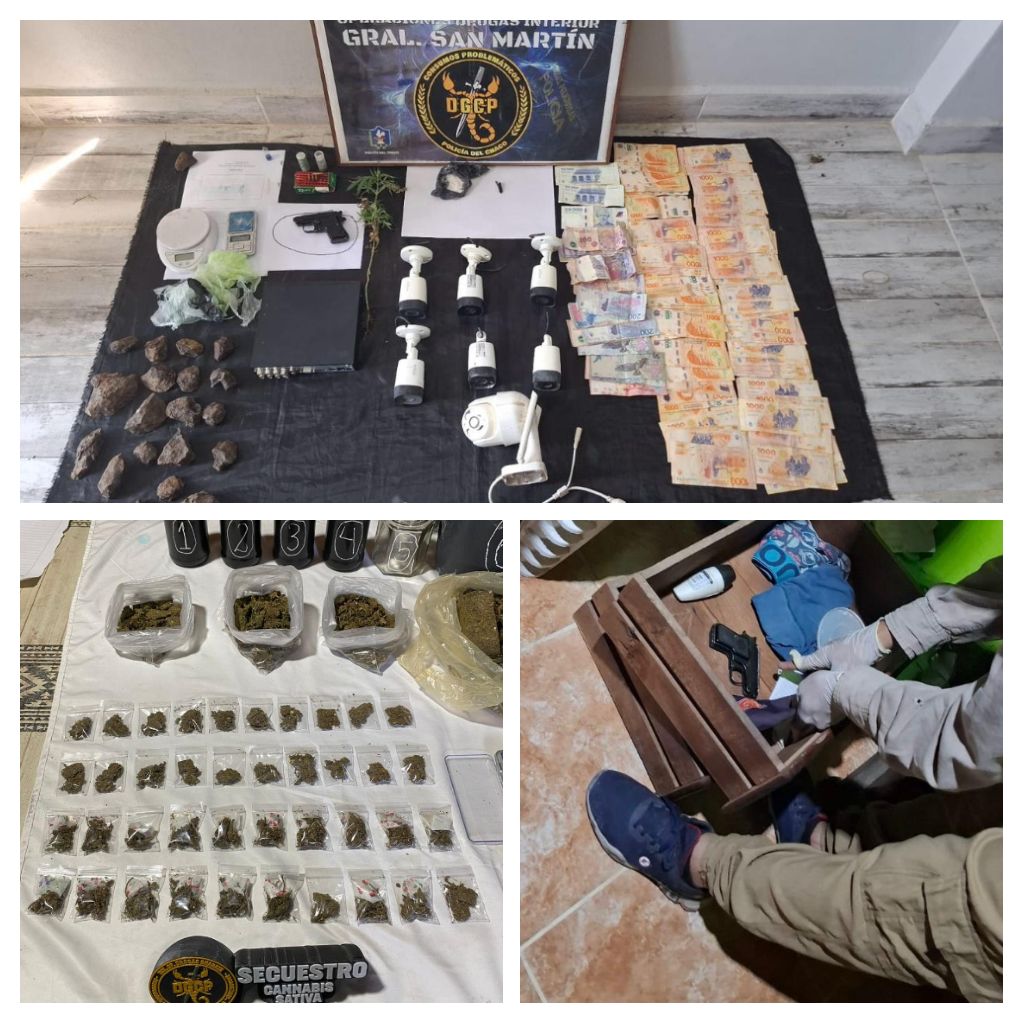 *NUEVO GOLPE AL NARCOTRÁFICO EN GANCEDO Y EN SÁENZ PEÑA: SECUESTRAN DROGAS, DINERO Y ARMAS*  