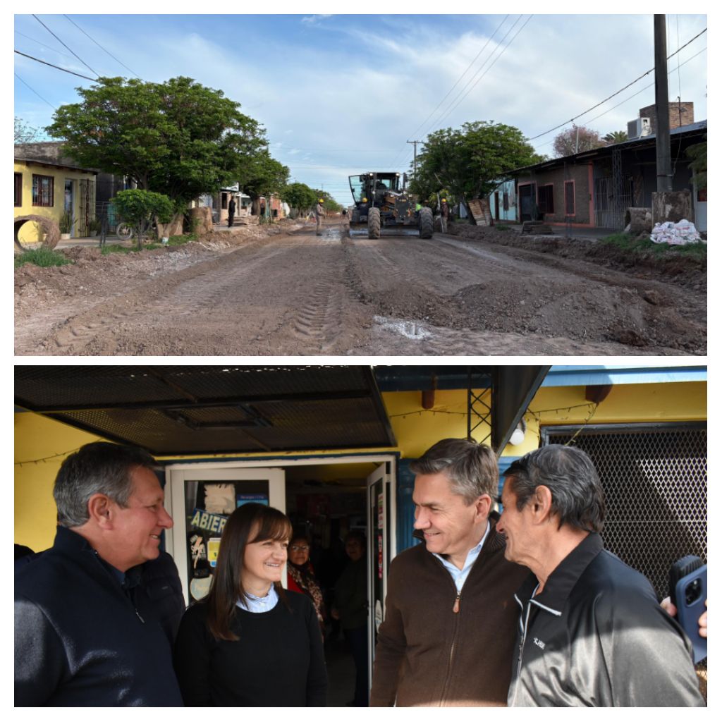PLAN DE PAVIMENTO URBANO: ZDERO Y SCHNEIDER CONSTATARON AVANCE DE OBRAS EN CHARATA