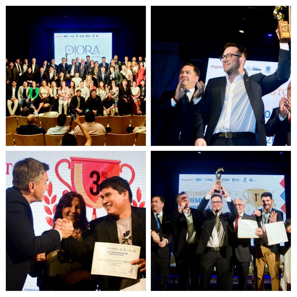 Está noche:el gobernador zdero acompaño la entrega del premio empresario joven argentina 2025