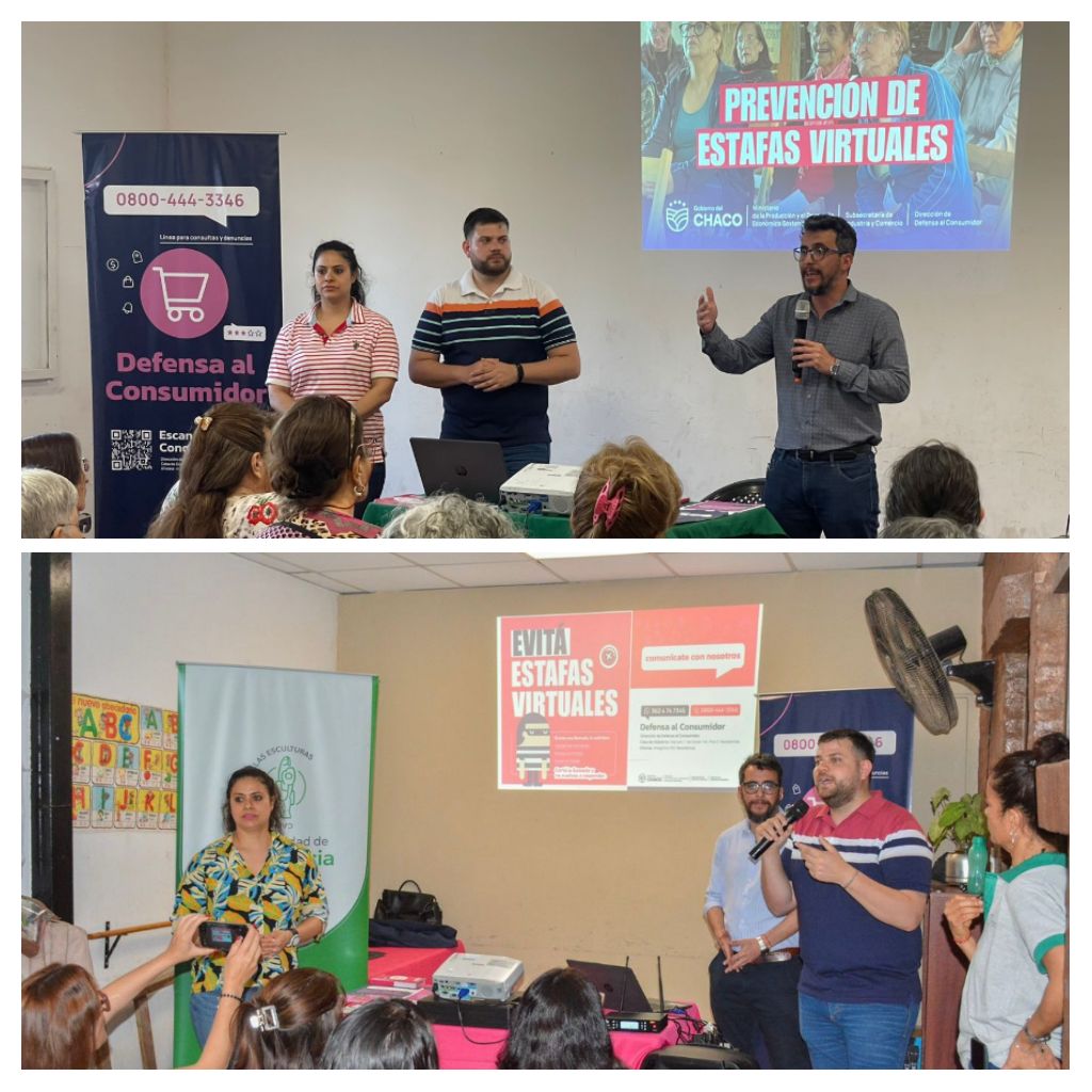 *CAPACITAN A ADULTOS MAYORES PARA PREVENIR ESTAFAS VIRTUALES EN DISTINTOS BARRIOS DE RESISTENCIA*